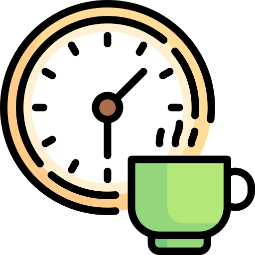 Coffee break coffee break clock coffee time icon