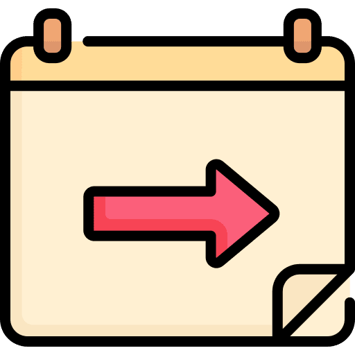 Tomorrow schedule forward right arrow icon
