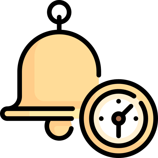 Bell time ring alert icon Bell time ring alert icon