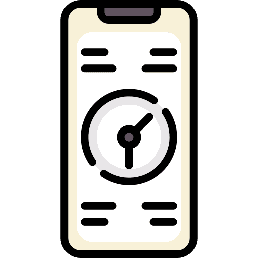 Smartphone clock electronics organization icon Smartphone clock electronics organization icon