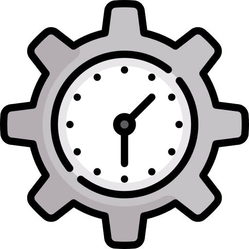 Time management time management clock cogwheel icon Time management time management clock cogwheel icon