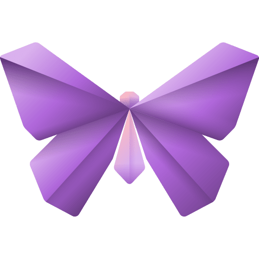 Butterfly fold craft butterfly icon