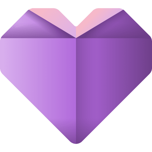 Heart heart paper art icon