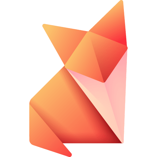 Fox art and design paper animal icon Fox art and design paper animal icon