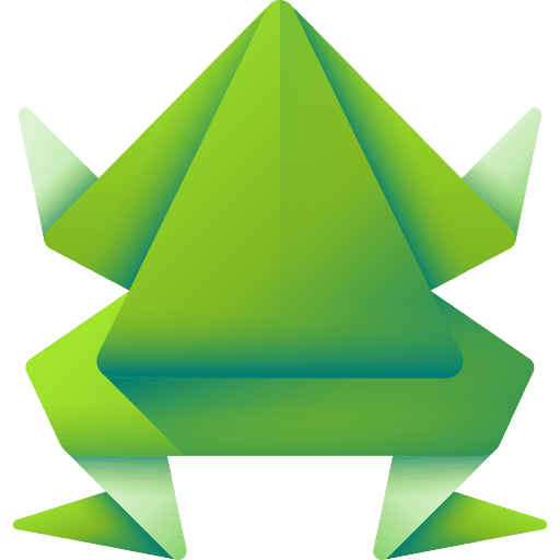 Frog origami paper fold icon Frog origami paper fold icon