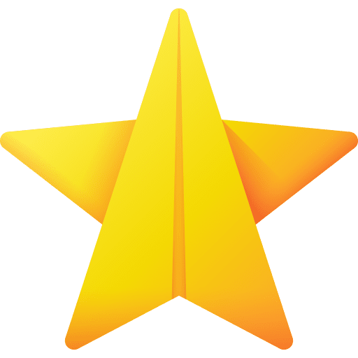 Star star paper art icon Star star paper art icon
