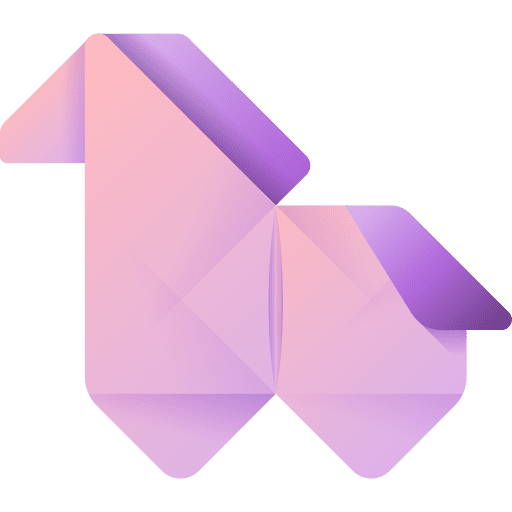 Unicorn unicorn paper craft icon Unicorn unicorn paper craft icon