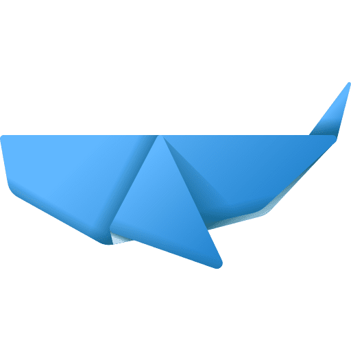 Whale craft paper art and design icon Whale craft paper art and design icon