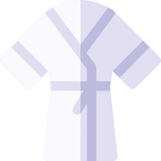 Bathrobe bathroom relax dry icon