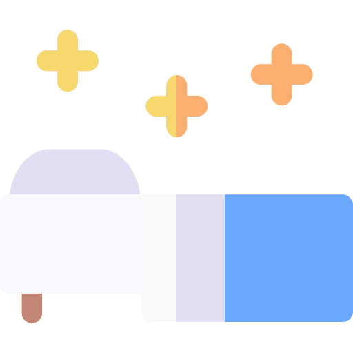 Bed wellness massage relax icon