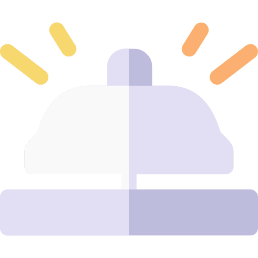 Desk bell travel ring bell hotel service icon