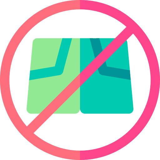 No swimwear no swimming prohibited not allowed icon