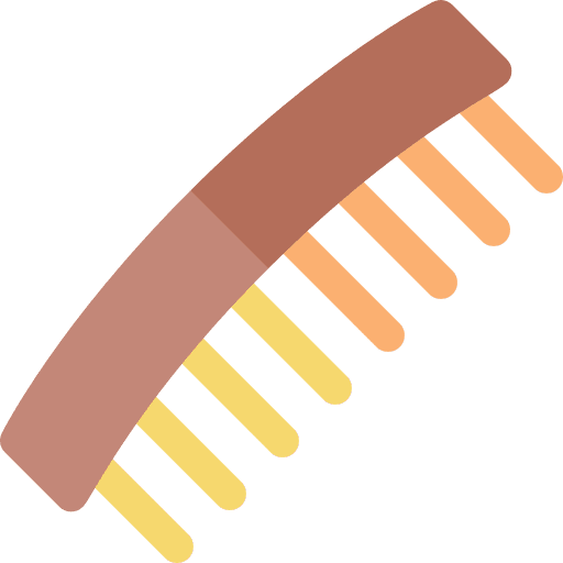 Hair comb accessory brush tool icon