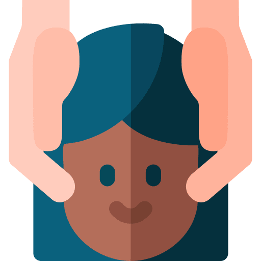 Massage afro massage face icon