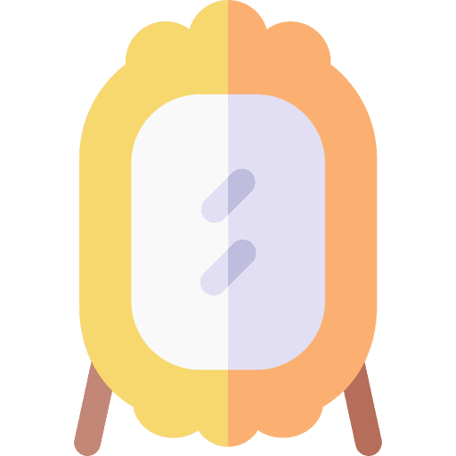 Mirror decorative interior decoration stand icon