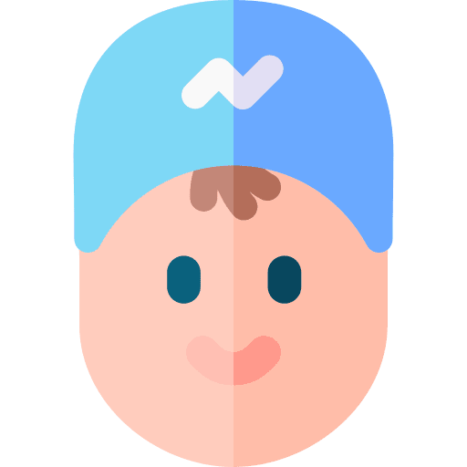 Swimming hat man swimming sports icon