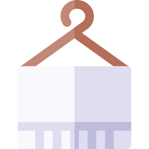 Towel wiping hanger dry icon