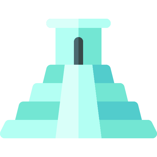 Inca architecture and city temple aztec pyramid icon