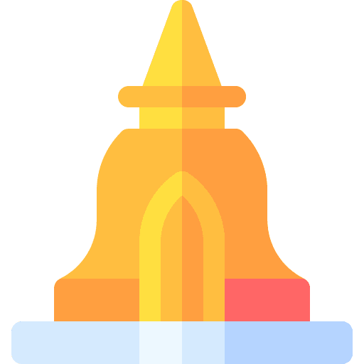 Temple architecture and city thailand temple icon