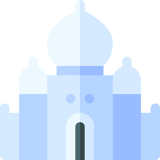 Agra taj mahal architectonic monument icon Agra taj mahal architectonic monument icon