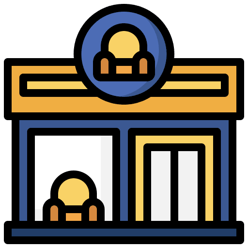 Furniture store buildings shop store icon