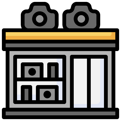 Camera property mall grow shop icon