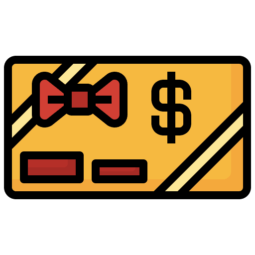 Gift card gift card store commerce and shopping icon