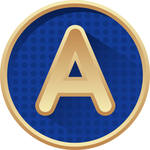 Letter a shadow typography shapes and symbols icon