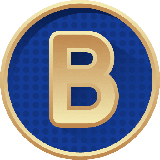 Letter b typography shadow types icon