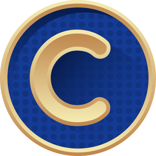Letter c dotted shadow letters icon