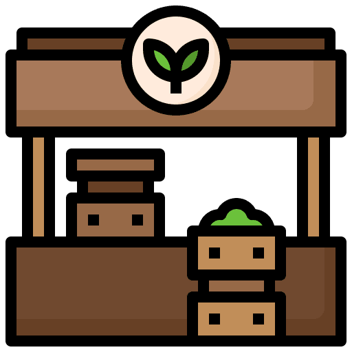 Market stall store market icon
