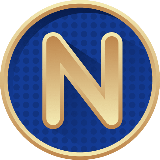 Letter n typography golden shadow icon Letter n typography golden shadow icon