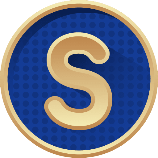 Letter s letter s golden shadow icon Letter s letter s golden shadow icon