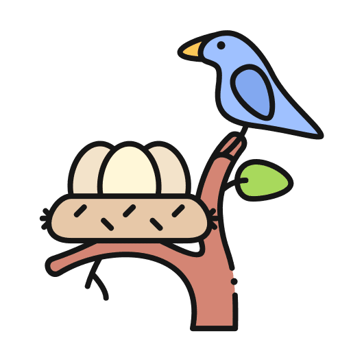Nest eggs animals pet icon