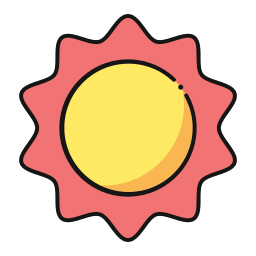 Sun nature summertime warm icon Sun nature summertime warm icon
