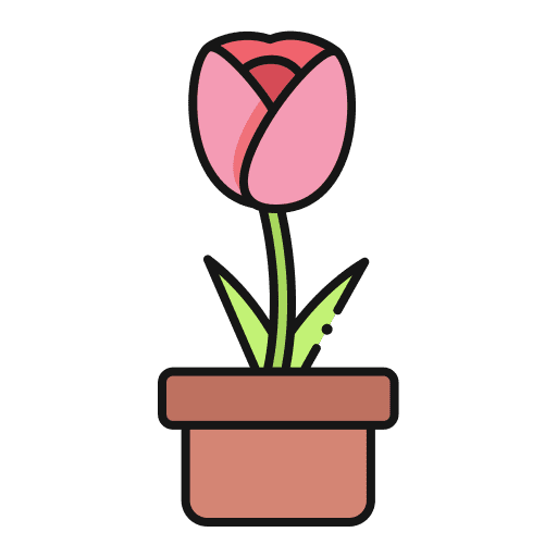 Tulip pot plant blossom icon Tulip pot plant blossom icon