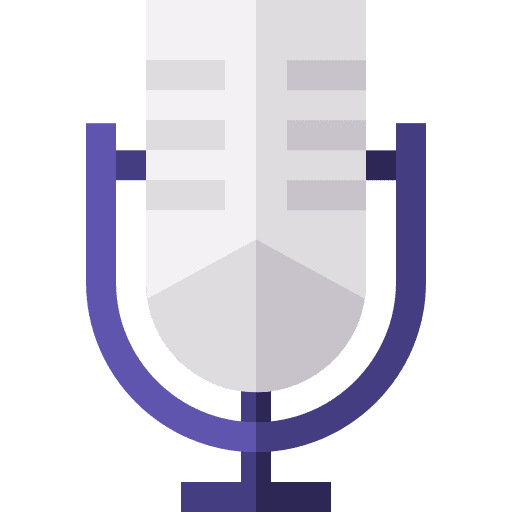 Microphone music and multimedia technology voice message icon Microphone music and multimedia technology voice message icon