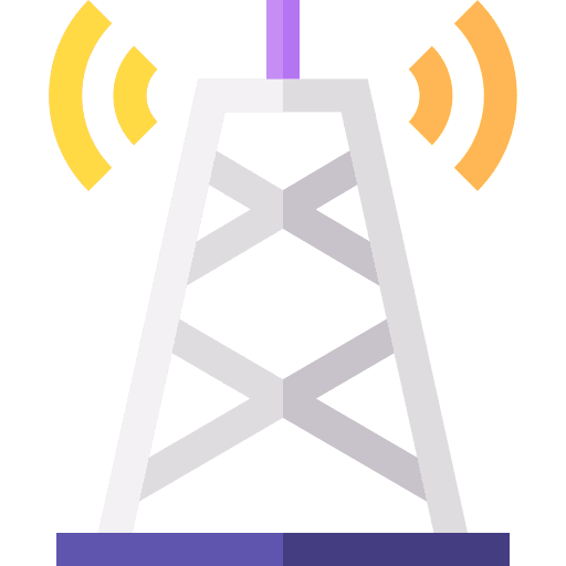 Radio antenna radio tower communications wireless internet icon Radio antenna radio tower communications wireless internet icon