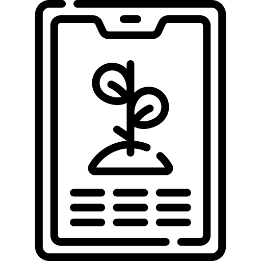 App mobile phone sprout technology icon