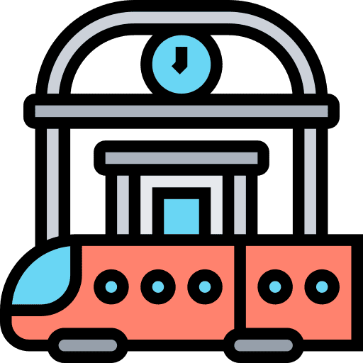 Train station transport transportation travel icon Train station transport transportation travel icon