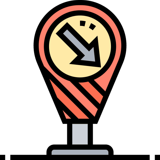 Traffic sign right arrow signaling street sign icon Traffic sign right arrow signaling street sign icon