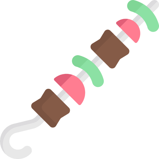 Skewers summer skewers barbecue icon Skewers summer skewers barbecue icon