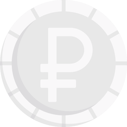 Ruble coin money business and finance icon Ruble coin money business and finance icon