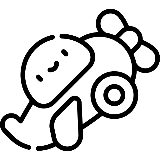 Airplane kid and baby toy transportation icon