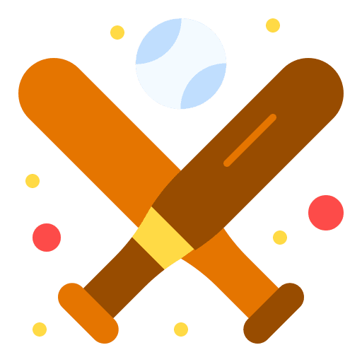 Baseball bat sport equipment sports and competition icon