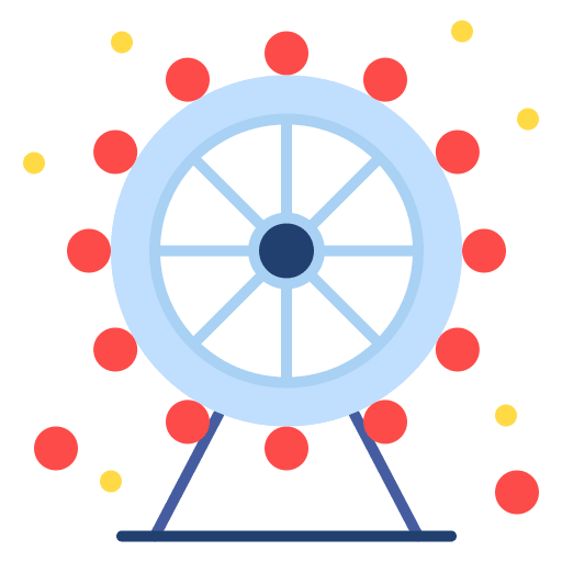 Ferris wheel funfair playground amusement park icon