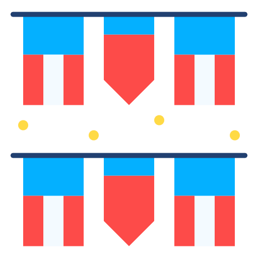 Decoration pennant cultures decoration icon