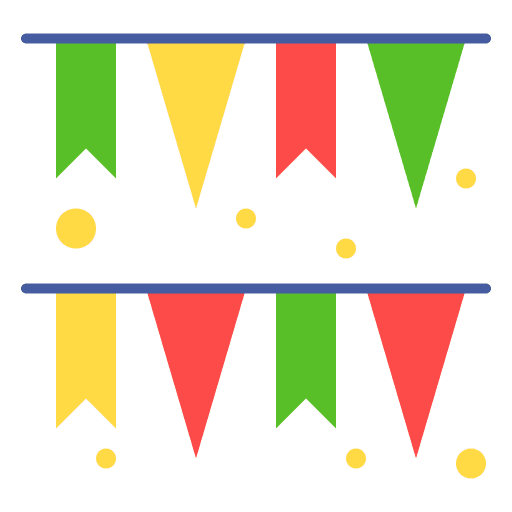 Garland decoration birthday and party birthday icon