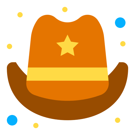 Hat costume hat sheriff icon