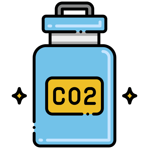 Carbon dioxide renewable energy container carbon dioxide icon